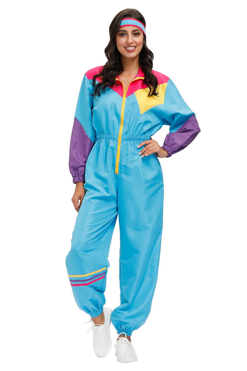 Womens 2 Pc Awesome 80s Ski Suit Costume